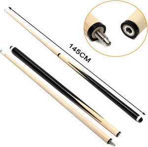 Bâton <span class=keywords><strong>de</strong></span> queue <span class=keywords><strong>de</strong></span> billard américain en bois blanc 550g 145cm, <span class=keywords><strong>quatre</strong></span> pointes peintes à la bombe 1/2 bâton <span class=keywords><strong>de</strong></span> billard - Product Image 2