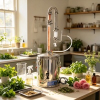 Machine d'extraction d'huiles essentielles, kit de distillation domestique, capacité 5L, acier inoxydable, pour débutants, usage DIY