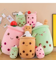 Boneka Bantal Plush Teh Boba Lucu Imut Grosir Pabrik 2026, Bantal Peluk Menggemaskan, Boneka Boba Isi Dakron