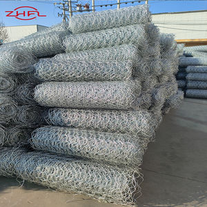 Maille de gabion en fil métallique revêtu de PVC hexagonal, maille à mailles chaînées avec pliage pour la lutte contre les inondations, les murs de soutènement et les clôtures - Product Image 1