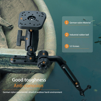 Support de montage pour sondeur de pêche, support de montage sur rail pour kayak, adaptateur de base de montage, bras de transducteur de pêche, support GPS pour Garmin Humminbird Fish Finder