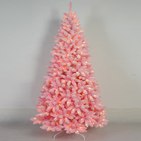 2026 Internet-Trendiger Rosa Künstlicher PVC-Weihnachtsbaum mit Warmweißen LED-Lichtern
