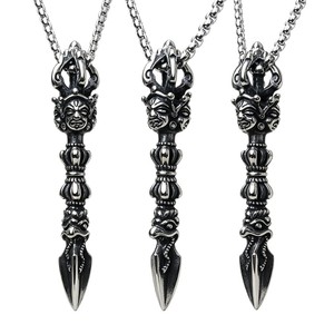 Yunnique – collier avec pendentif Vajra en acier titane, unisexe, forme d'épée géométrique, JD215 - Product Image 5