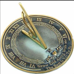 Reloj de Sol Decorativo de Latón Macizo Chapado en Oro Pulido, Estilo Náutico, Brújula Solar Tradicional de Jardín, 8.5 Pulgadas, Decoración para el Hogar - Product Image 3