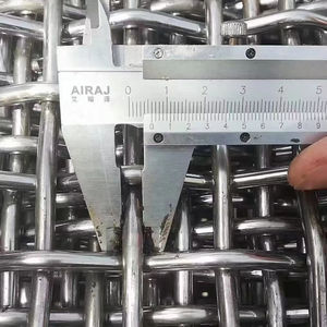 カスタマイズされた耐摩耗性65mnスチール圧着織金網鉱山ふるい振動スクリーンメッシュ - Product Image 2