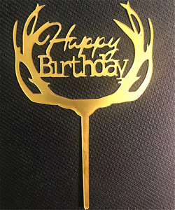 Decorazione <span class=keywords><strong>per</strong></span> <span class=keywords><strong>Torta</strong></span> di <span class=keywords><strong>Compleanno</strong></span> in Acrilico Oro e Nero con <span class=keywords><strong>Scritta</strong></span> a Mano 'Happy Birthday' <span class=keywords><strong>per</strong></span> Feste di <span class=keywords><strong>Compleanno</strong></span> Regali Adorabili - Product Image 5