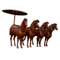 Sculpture de cheval en bronze coulé pour l'extérieur, chariot Apollo et statue de sculpture en bronze cheval