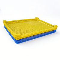 Plateau en plastique empilable de qualité alimentaire HDPE pour fruits de mer, fruits, légumes, bonbons