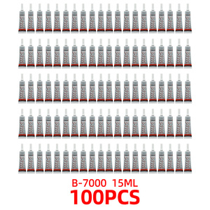 Colle adhésive transparente B-7000, 15ML, 100 pièces, pour la réparation d'électronique, de plastique, de bois et de cuir, avec embout applicateur - Product Image 1
