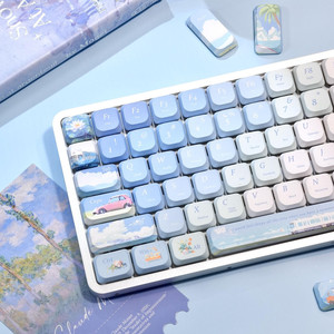 Low Profile ADA Chasing Summer Coolness <strong>Keycaps</strong> <strong>Set</strong> Round Profile Cute <strong>Keycaps</strong> <strong>Custom</strong> <strong>Keycaps</strong> Durable PBT Side Sublimation - Product Image 5