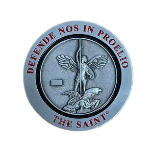 Personalized Antique Silver Challenge Coins Cheap Price Soft Enamel Custom Coins