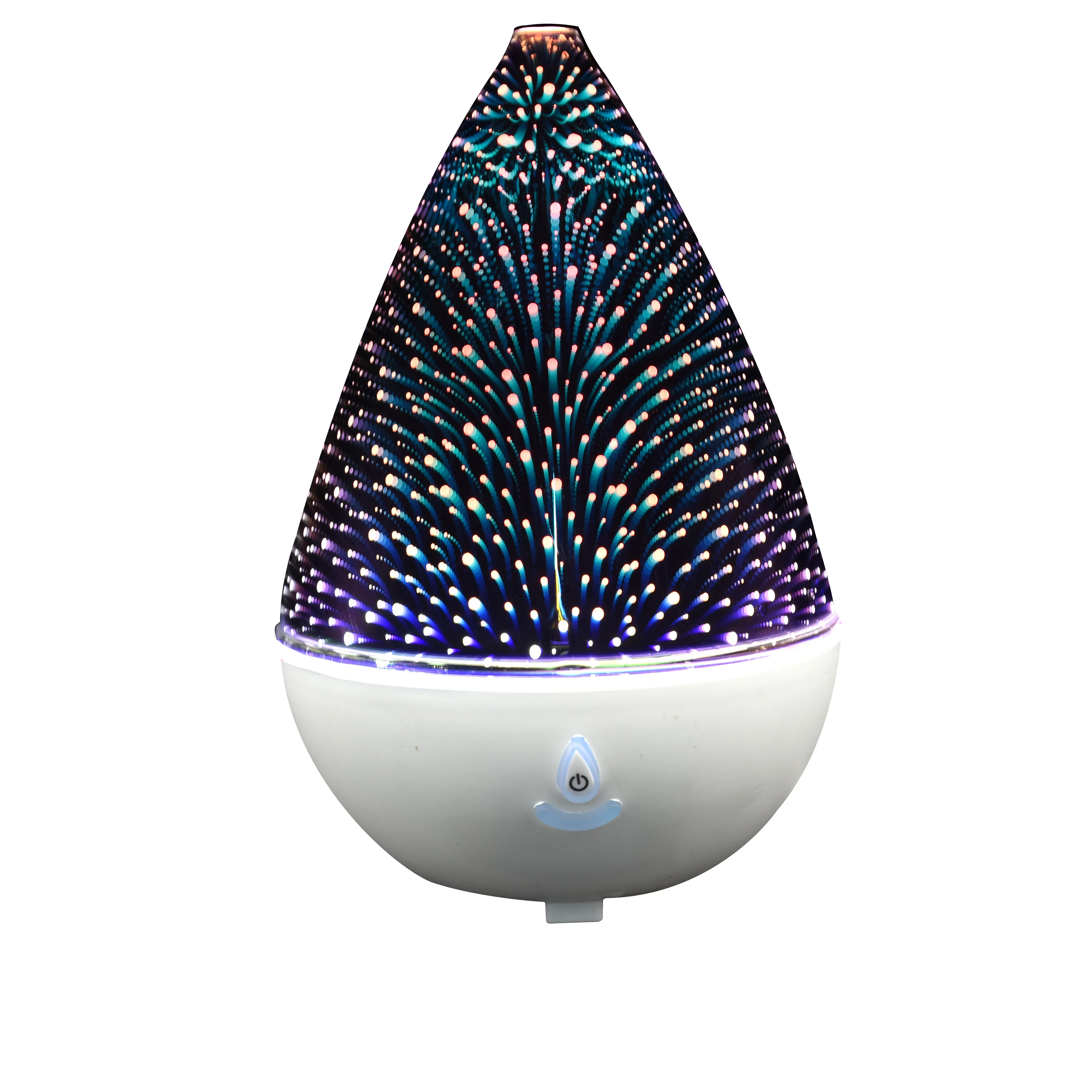 Essential Oil Diffuser 3D Glass Galaxy Star Light 6 Color LED Changing Timing Ultrasonic Cool Mist Humidifier Spa