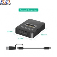 10Gbps USB 3.2 Tipe-C NGFF M.2 Key M/B+M NVME SATA SSD Adapter Card RTL9210C SSD Dock Enclosure Case Dengan Kabel Data