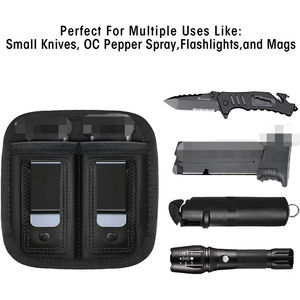 एकल/डबल पत्रिका पाउच 9 मिमी. 40 .45 .380 .357 iwb mg होल्स्टर को छुपा लिया गया चार्जर धारक चाकू फ्लैशलाइट केस नायलॉन - Product Image 3