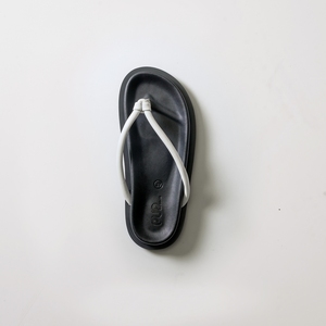 Sandales PUP d'été pour la plage, nouvelles sandales unisexes faites à la main en cuir de vache véritable, à bout tubulaire, semelle épaisse, noires, légères - Product Image 2