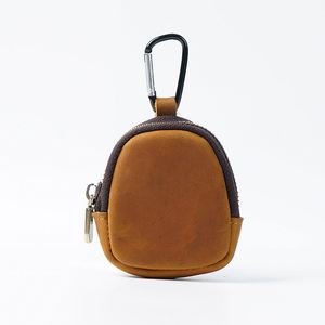 Genuine Leather Mini Zipper Coin Purse, Cute Shell Shape <b>Small</b> <b>Wallet</b>, Portable Earphone Case Key Bag for Women Men Daily Use - Product Image 4