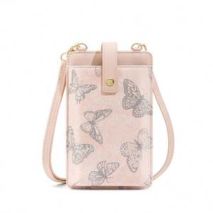 Vertical Butterfly Crossbody Women's Phone Bag Multifunctional PU Leather Fashion Phone <b>Backpack</b> - Product Image 1