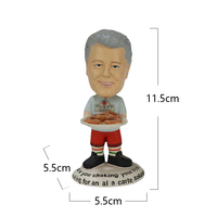 Figurine de serveur de restaurant personnalisée en résine, style bobblehead, pour la décoration intérieure et les souvenirs, vente en gros