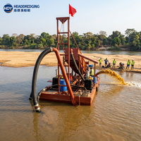 Promotion : Bateau ponton flottant de 4, 6 et 8 pouces pour dragage de sable doré par aspiration, idéal pour l'extraction alluviale en rivière