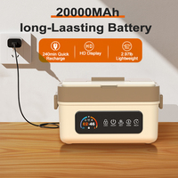 Lonchera Eléctrica Portátil de 20000mah 9V 5A con Calentamiento Rápido, Capacidad de 1.5L, Inalámbrica, USB-C, de Acero Inoxidable