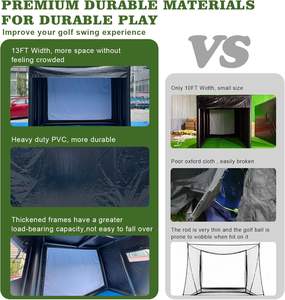 Taşınabilir şişme Golf simülatörü-büyük boy 10x13x10 FT kapalı/açık Golf uygulama salıncak çadır projeksiyon ekranı ile - Product Image 4