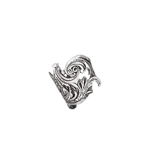 Olympia Odeon – boucles d'oreilles en or blanc, argent tibétain, design couronne vintage, bijoux de mode unisexes E2700 - Product Image 1