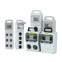 Boîte de distribution de prise industrielle en plastique ABS étanche IP67 Boîte électrique de chantier portable mobile