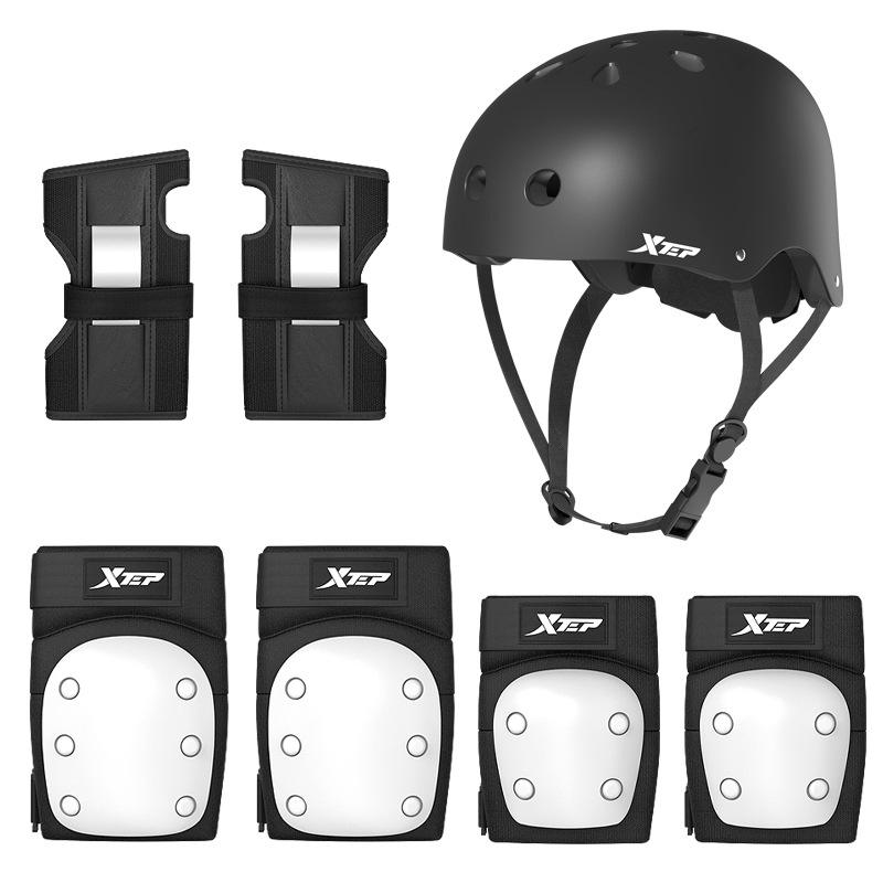 [Ensemble de 7 pièces] Équipement de protection blanc, casque noir