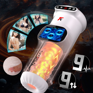 Cross-Border View <b>Vibrating</b> Heating Voice Smart Aircraft Cup Male Masturbation Device Electric Retractable Sex Toy - Product Image 1