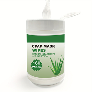 Offre Spéciale : Lingettes <span class=keywords><strong>CPAP</strong></span> sans alcool (12 flacons, 160 lingettes) pour masques, appareils et tubes <span class=keywords><strong>CPAP</strong></span> - Product Image 1