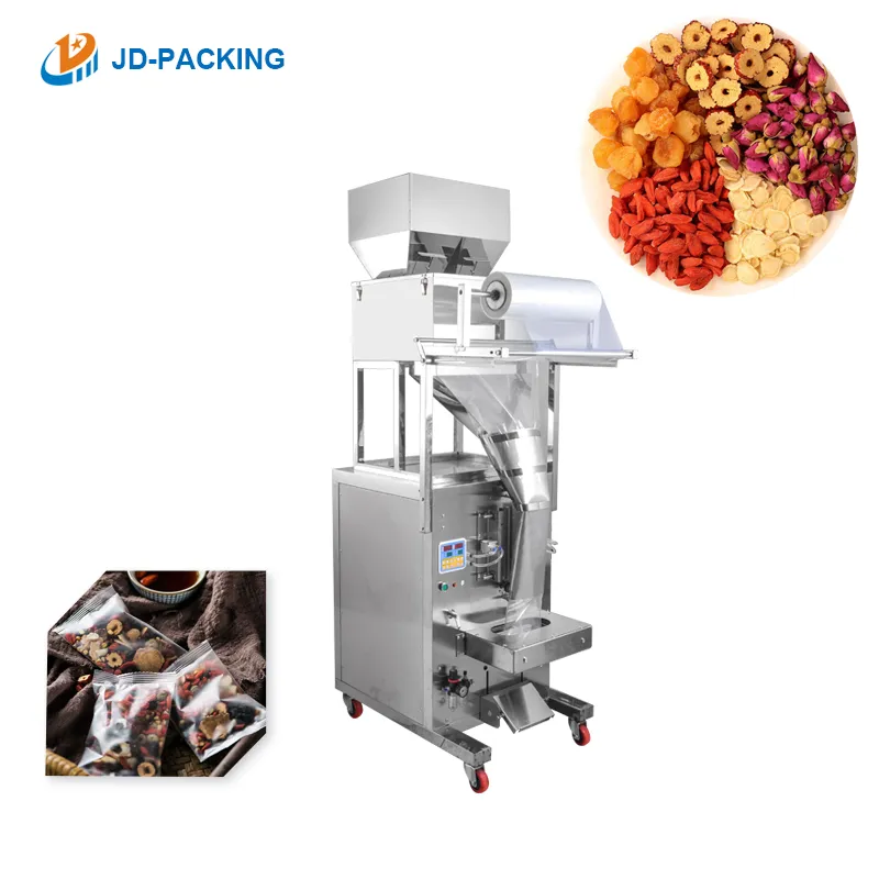 Automatic 1kg grains sea salt sugar coffee beans roasted nuts coated peanut animal kibble granule dispensing packaging machine