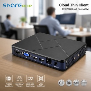 Sharerdp Factory Custom RK3288 Cortex A17 1GB 8GB RDP8.1 HDMI VGA LAN 1000Mbps ARM Quad Core Thin Client Cloud Terminal  คอมพิวเตอร์แบบบางสำหรับเชื่อมต่อคลาวด์  รองรับ RDP8.1  HDMI VGA LAN ความเร็ว 1000Mbps  ใช้ชิปประมวลผล RK3288 Cortex A17  แบบ Quad Core  ผลิตโดย Sharerdp Factory - Product Image 1
