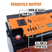 Unidad Inversora UPS AGM de 12V 100Ah CC, Fuente de Alimentación de Respaldo para el Hogar y Exteriores, Modelo Sin Mantenimiento RW-12V100AH-200W
