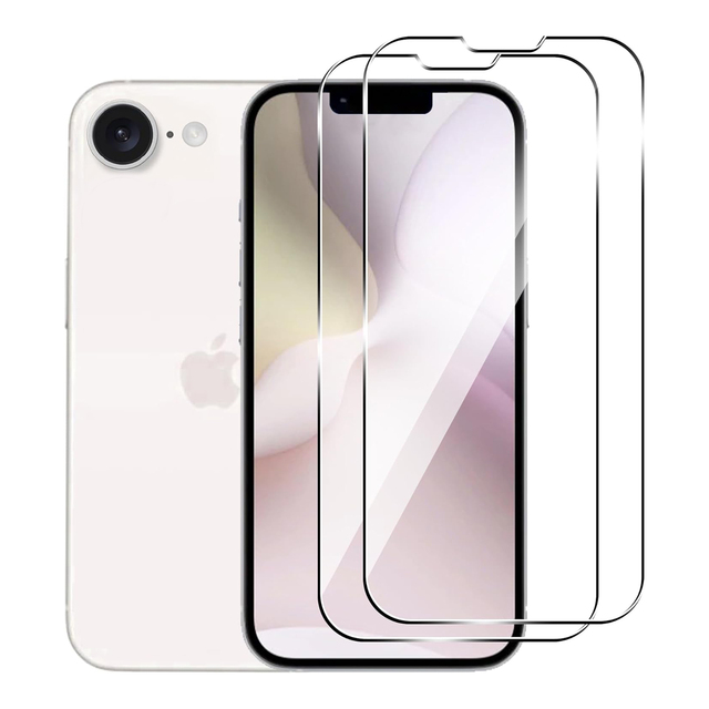 2 Pack for iPhone 16e 14 Screen Protector Film, Ultra Thin Clear 2.5d Tempered Glass Screen Protector for iPhone 17e