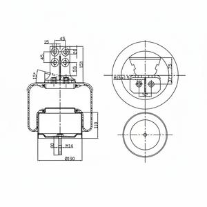 Soufflets, suspension pneumatique adaptés aux ressorts pneumatiques IVECO 290.1.396 - Product Image 1
