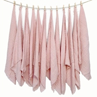 Serviettes de table en gaze de coton faites à la main, style européen, couleurs et motifs personnalisables pour décorations de mariage
