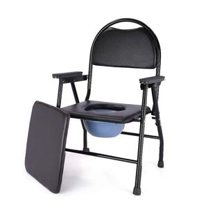 Chaise de toilette pliante avec accoudoirs, grand siège pour personnes âgées et femmes enceintes - Product Image 2