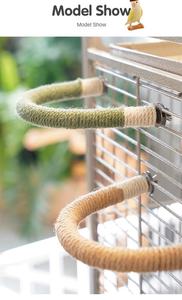 Stazione per Pappagalli in Corda di Canapa con Palo e Accessori per Posatoio Xuanfeng Forniture per Riposo e Parasole Articoli per Uccelli - Product Image 6