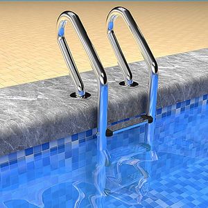 Échelle de <span class=keywords><strong>piscine</strong></span> épaissie 3 marches anti-salinité, main courante en acier inoxydable 304 anti-corrosion pour piscines côtières, extérieures et d'hébergement familial - Product Image 5