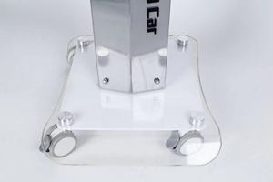 Chariot de beauté mobile avec plateau en verre trempé et grand espace de rangement pour services de manucure et de soin du visage, qualité garantie - Product Image 6