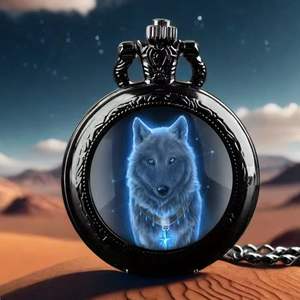 นาฬิกาพกขนาดกลางลายสีสันสดใส นาฬิกาสร้อยคอแบบ<span class=keywords><strong>พลิก</strong></span>ย้อนยุค นาฬิกาตกแต่งแบบมีเอกลักษณ์เฉพาะตัว เหมาะสำหรับนักเรียนชายและหญิง - Product Image 3