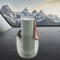 Penyaring Udara Pribadi Tipe HEPA dengan Filter Aktif Bon |   USB Rechargeable Kipas Kecil 3 Kecepatan dengan Aromaterapi Sage Green untuk