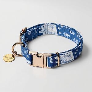 Collar de Perro Ajustable, Elegante y Personalizado, de Algodón Cómodo con Estampado de Animales de Lujo, Talla S, Cierre de Hebilla Suave y Duradero - Product Image 1