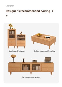 Mesa Auxiliar para Televisión y Mesa de Centro para Sala de Estar, Estilo Madera Original, Mueble de Almacenamiento con Base - Product Image 6