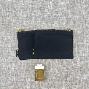 Bolsa de Almacenamiento de Algodón Ecológica de Nuevo Estilo, Bolsa de Maquillaje de Lona 100% Algodón, Bolsa de Lona de Algodón Negra con Cierre - Product Image 3