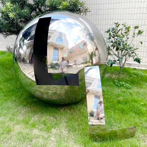 كرة معدنية مخصصة مقطوعة بالليزر ثلاثية الأبعاد من الفولاذ المقاوم للصدأ مجوفة لخزانة العرض - Product Image 5