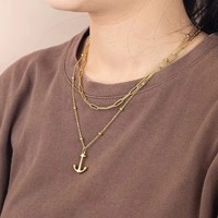 Collier tendance pour femme en acier inoxydable avec pendentif coquillage, étanche, bijoux de mode, perles, accessoire