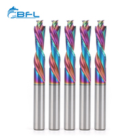 BFL aleación de tungsteno 2 flauta arriba y abajo Molino de extremo compresión azul Nano revestimiento Cnc Router Bits