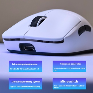 HJSDZHI PAW3311 M3 leggero 2.4G tre modalità per <span class=keywords><strong>Bluetooth</strong></span> <span class=keywords><strong>Mouse</strong></span> mano destra Macrop programmabile per i giochi - Product Image 4