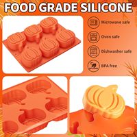 Moule en silicone citrouille pour biscuits, muffins, cupcakes, chocolat et gâteaux, pour Thanksgiving, fait maison